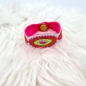 Preview: Armband in silber/pink/neon, 19cm lang